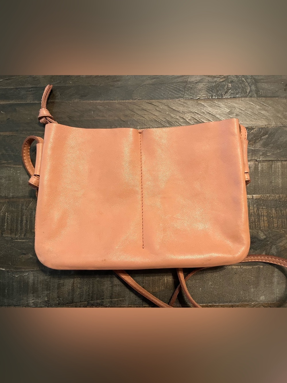 Madewell Knotted Leather Shoulder Bag in a Rose Color